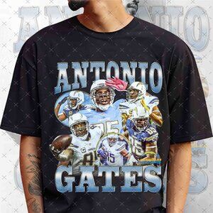 Vintage 90s Antonio Gates Bootleg Rap Tee, Retro Antonio Gates Football T-shirt.
